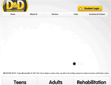 Tablet Screenshot of dnddrivingschools.com